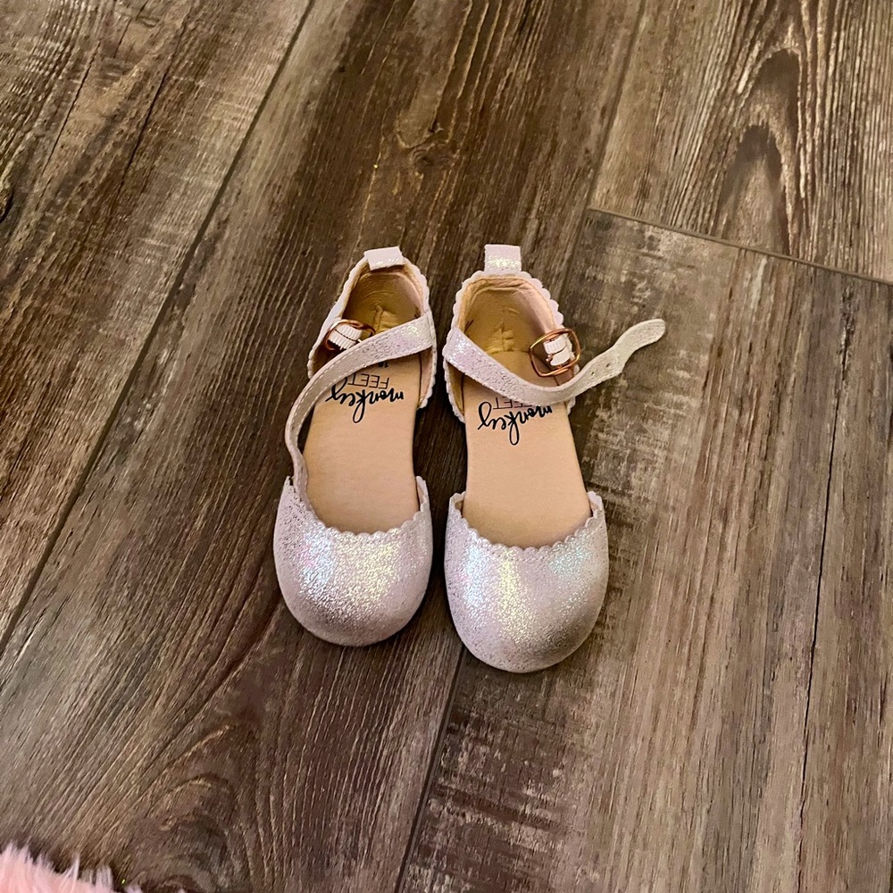 Monkey Feet Silver Mary Janes